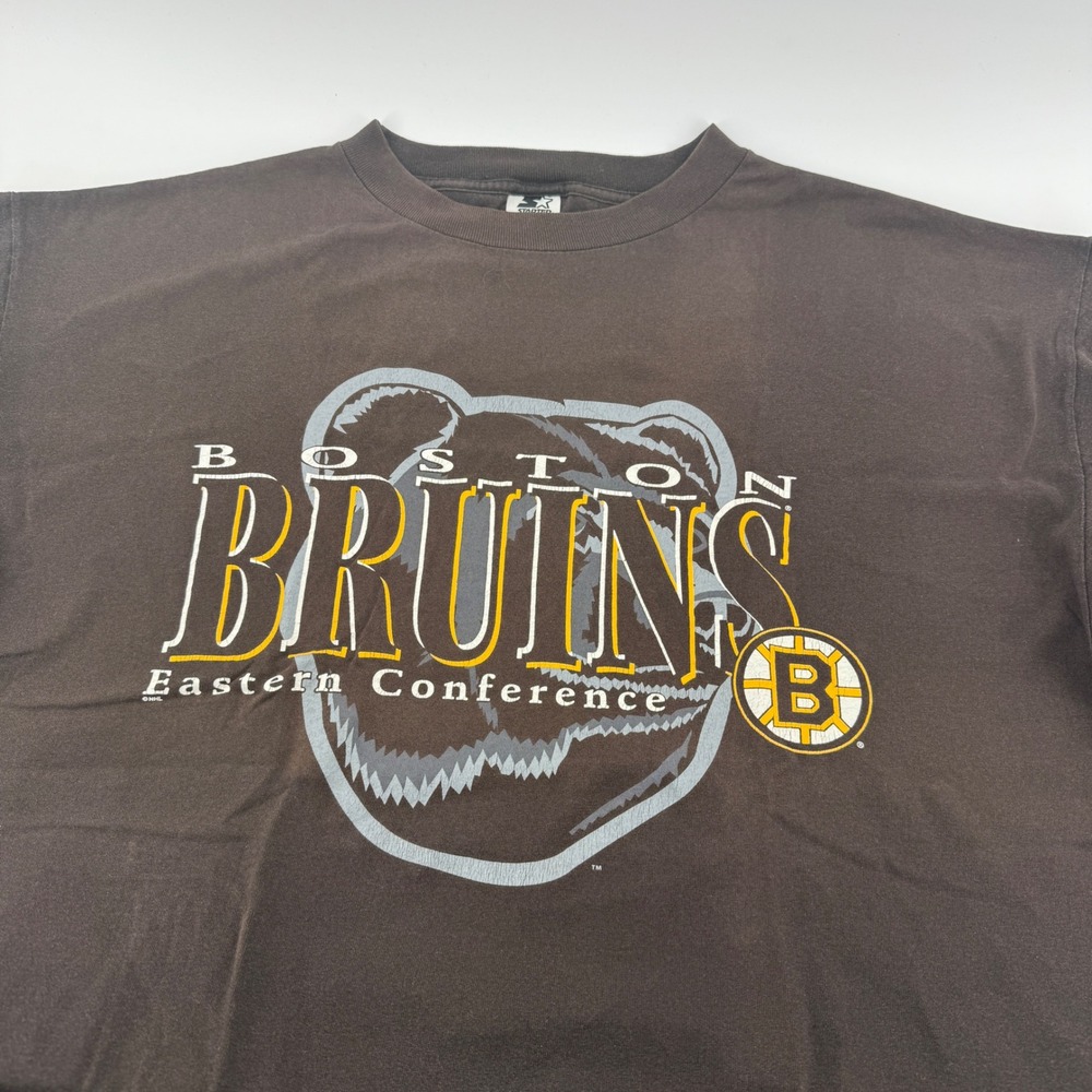 Vintage Starter Boston Bruins Eastern Conference T-Shirt XL Made in USA NHL Tee